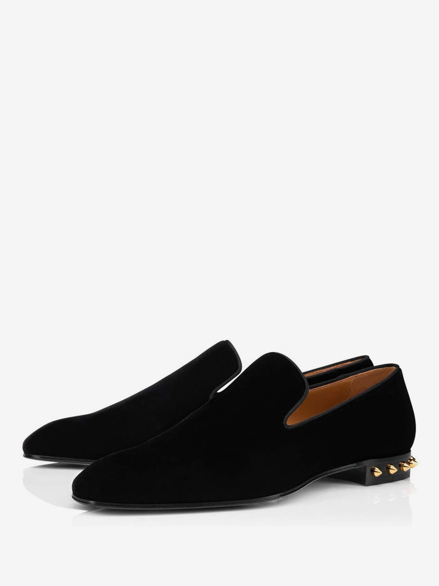 milanoo, Shoes, Milanoo Mens Black Spike Loafer Slipons Red Bottoms
