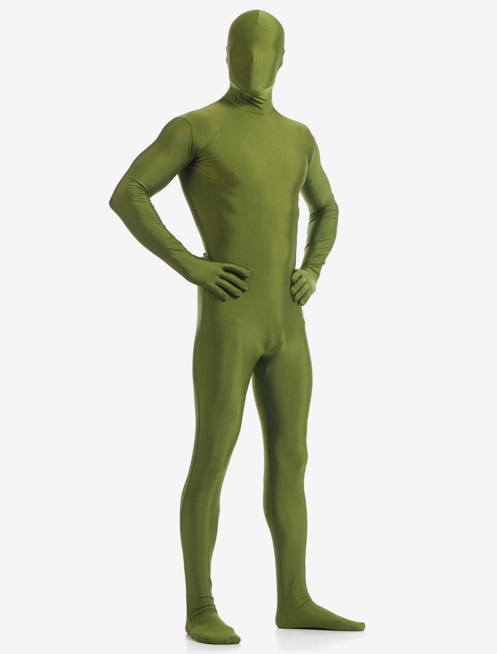 Dark Green Zentai Suit Adults Morph Suit Full Body Lycra Spandex