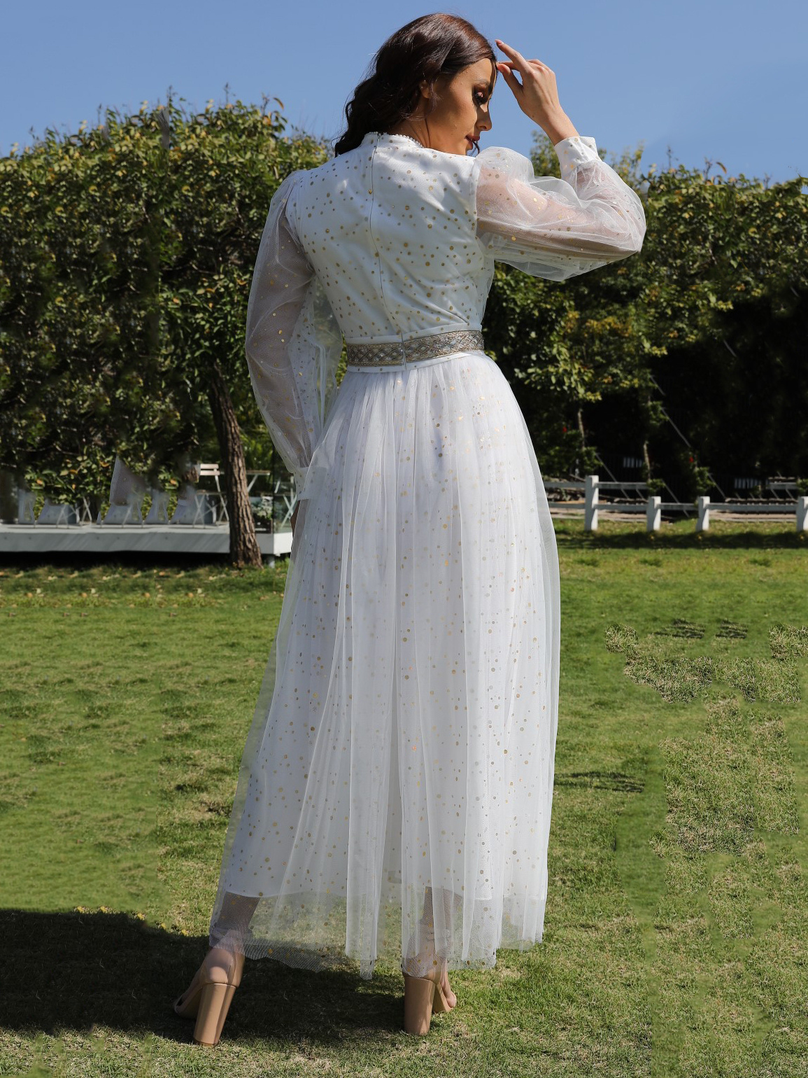 Dress Long Sleeve Pleated Party High Dresses main image 1