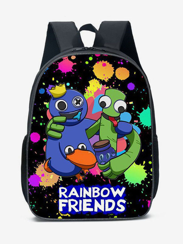 Roblox Rainbow Friends Black Anime Backpacks Poly/Cotton Blend Polyester  Anime Bag Anime Merchandise 