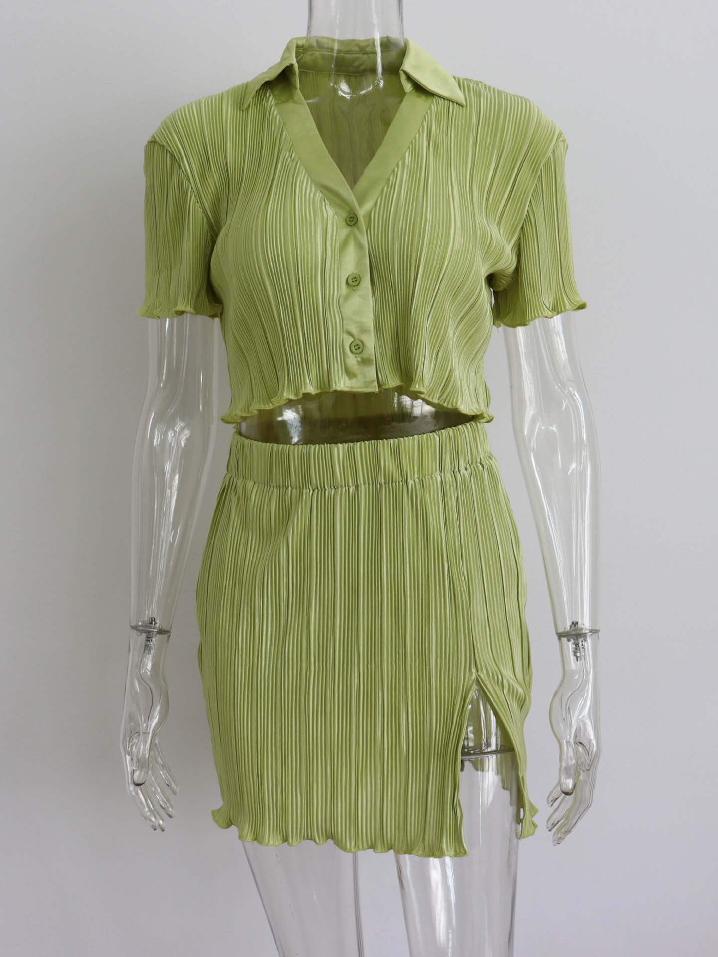 GREEN SKIRT SET