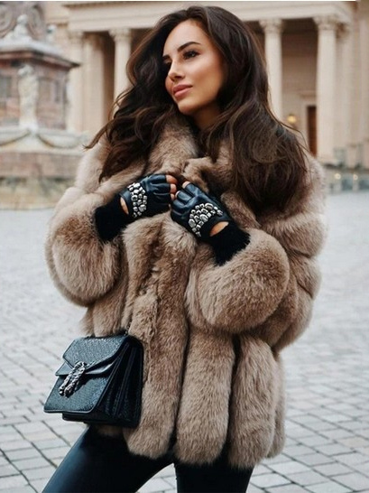 Plush Faux Fur Coat 2024 Winter Outerwear For Women - Milanoo