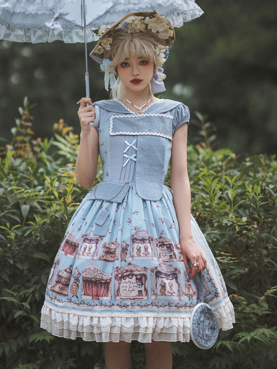 Robe Lolita Mignonne Robe À Manches Courtes Robe Lolita De Style Rococo