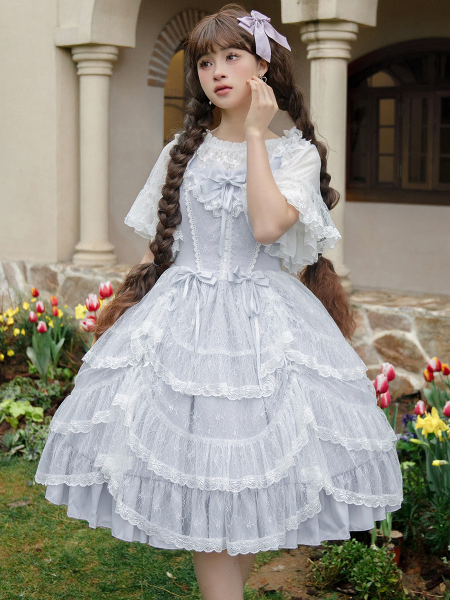 Robe Lolita douce en polyester pull sans manches robe Lolita