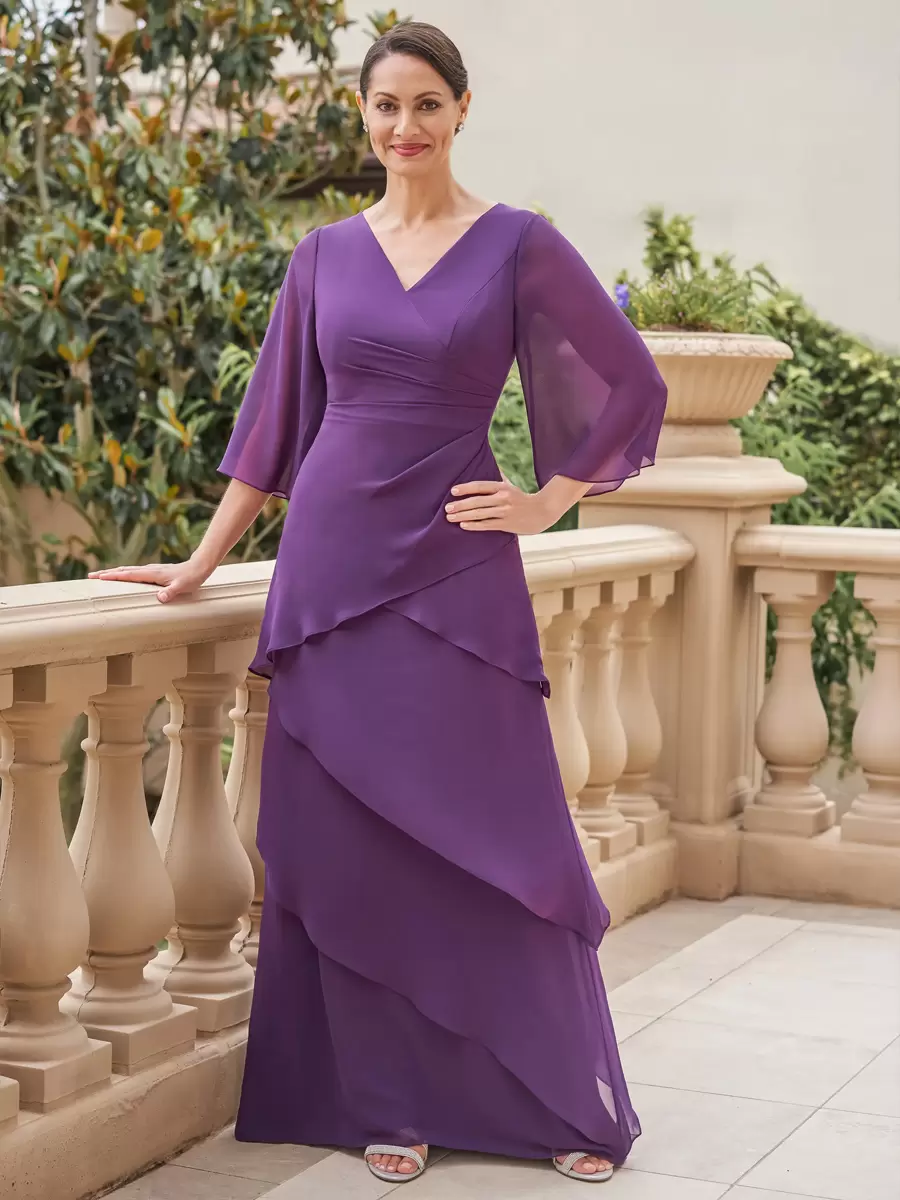 Cy.betony Abito Da Festa Donna Linea A - Lunghezza Al Ginocchio, Scollo A V, Maniche Corte, Con Cintura, Colore Blu, Taglia L, Eleganza Bohémien