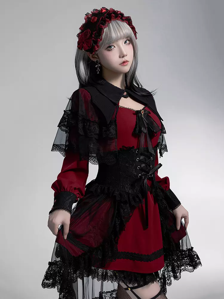 VISIBLE REIKOMATSUYAMA ロリータドレス　リボン　レース VISIBLE REIKOMATSUYAMA ロリータドレス リボン レース ゴスロリ