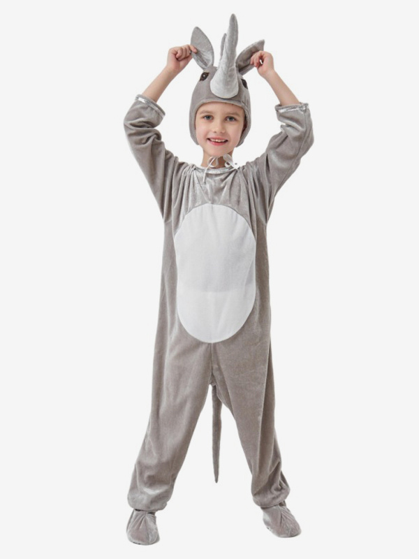 Pyjama Kigurumi Onesie Halloween Animal Enfant Polyester Chapeau Combinaison