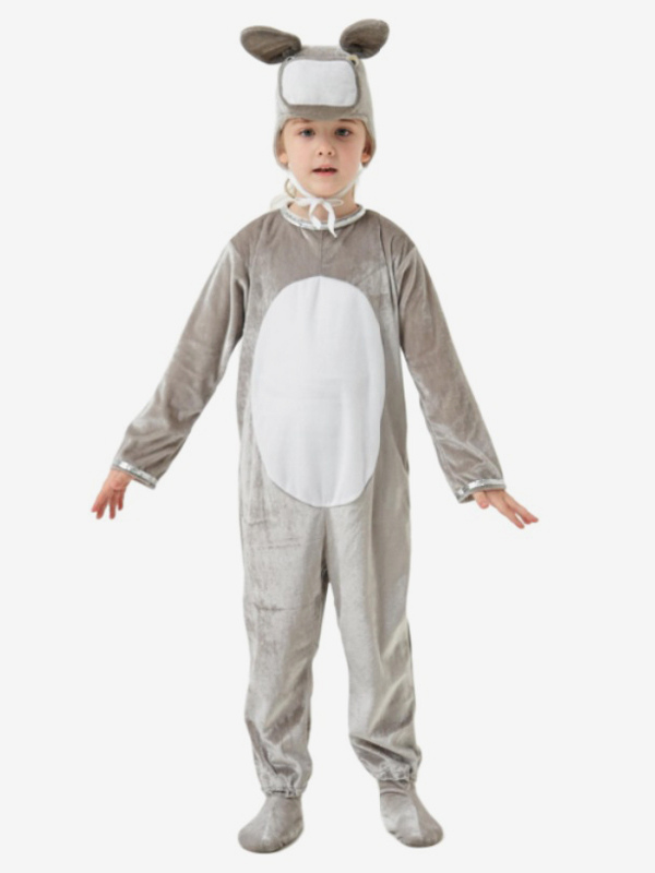 Combinaison pyjama Kigurumi Animal Halloween Enfant Polyester Chapeau Combinaison