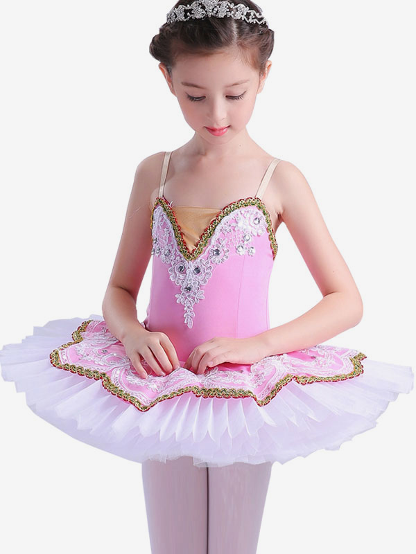 Ballet Robe Rose Costume Enfants Tutu Danse Robes Déguisements Halloween