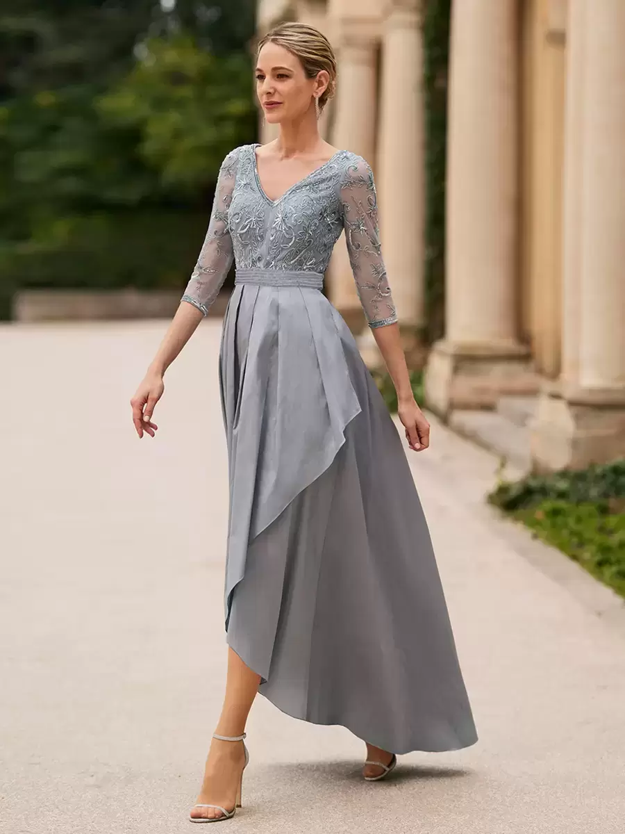 Ankle length dress with sleeves best sale