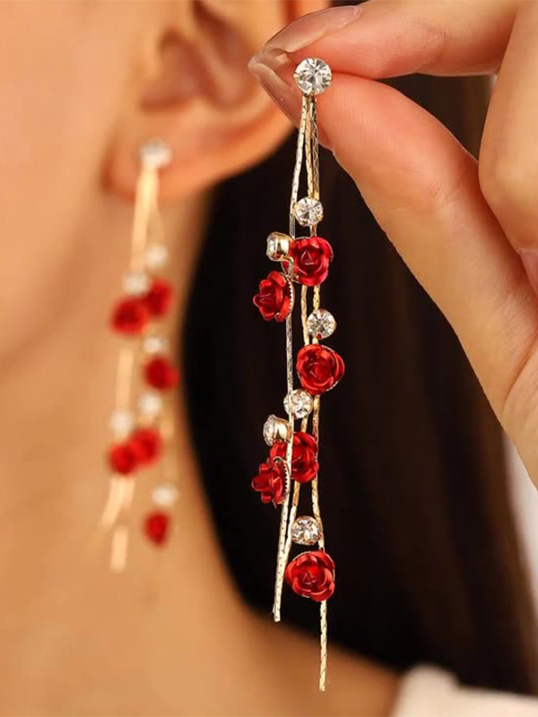 milanoo Rose Floral Drop Earrings For Women 2025