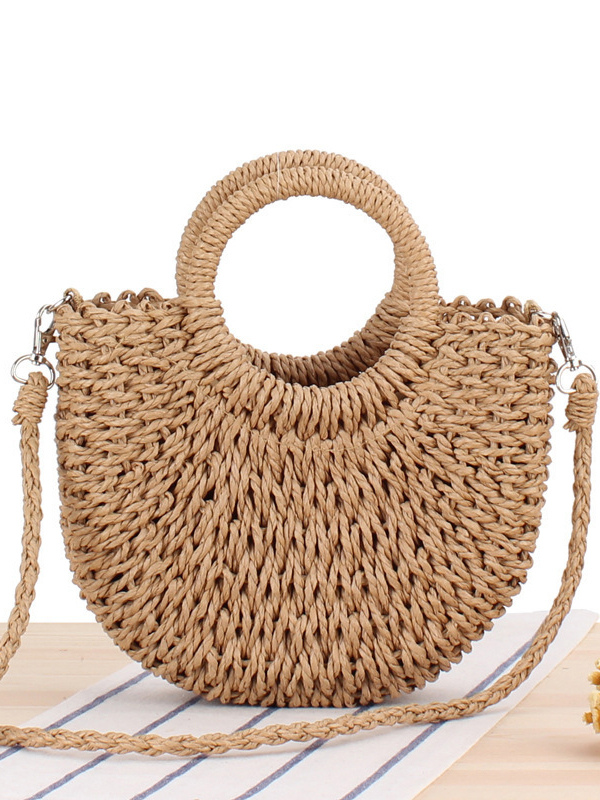 milanoo Paper Rope Woven Handbag Beach Vacation Crossbody Bag For Women 2025