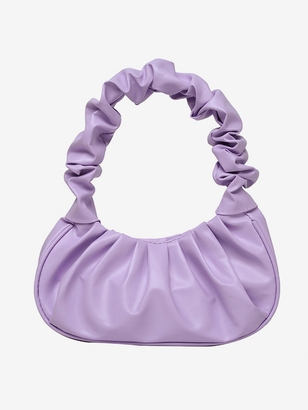 Sac à main en similicuir avec sac nuage plissé pour femme 2025