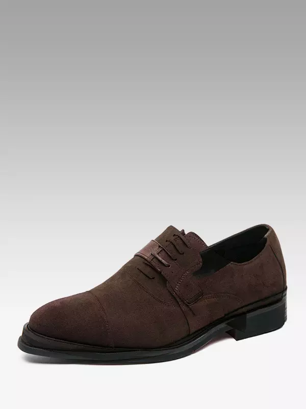 dress shoes for homecoming Man's Round Toe Suede Leather Oxford Prom Wedding Shoes comfortable prom shoes