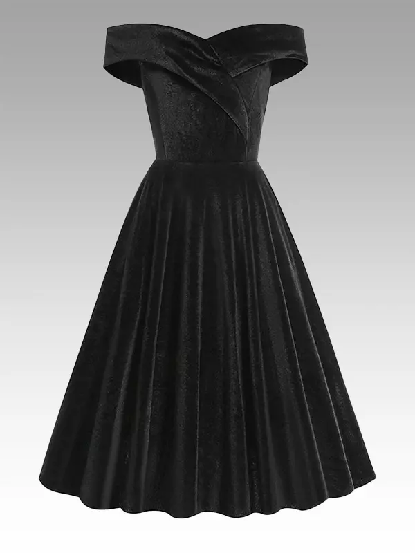 50s little black dress 1950s Bateau Neck Sleeveless Medium Swing Dress Black Chiffon Maxi Dress slim skirt Eclipse SIZE:12