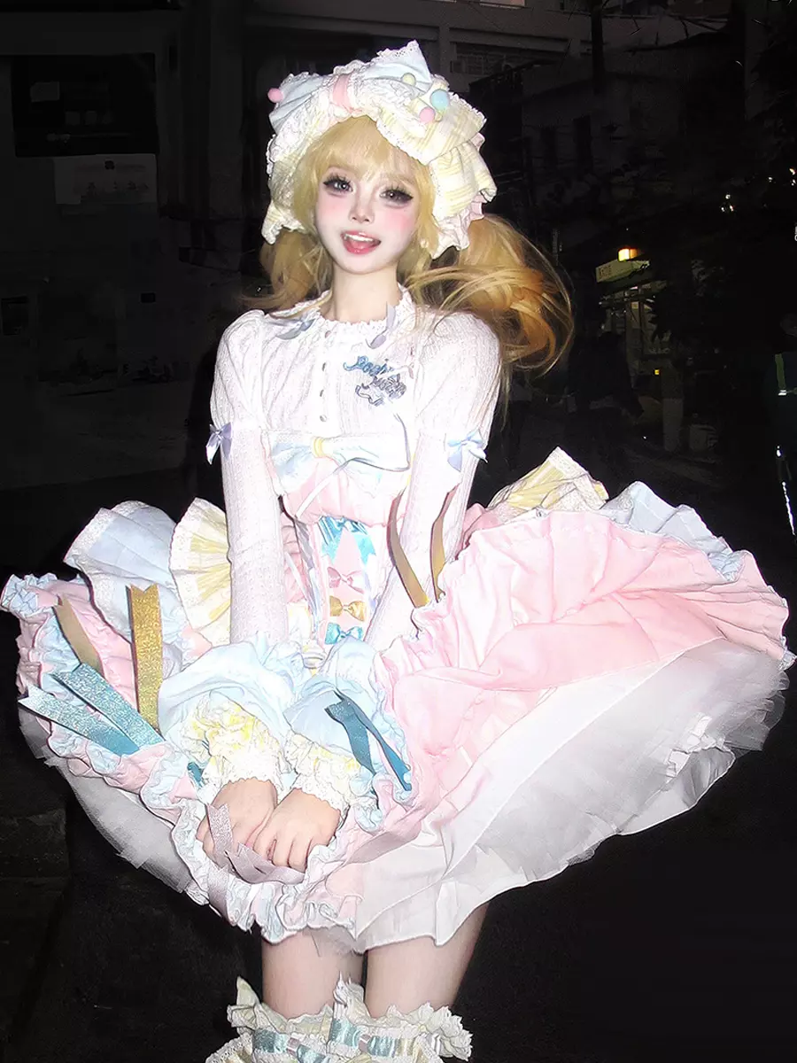 lolita pink dress jsk Pink Lily of the Valley Fabric Sweet Princess Lolita JSK Dress