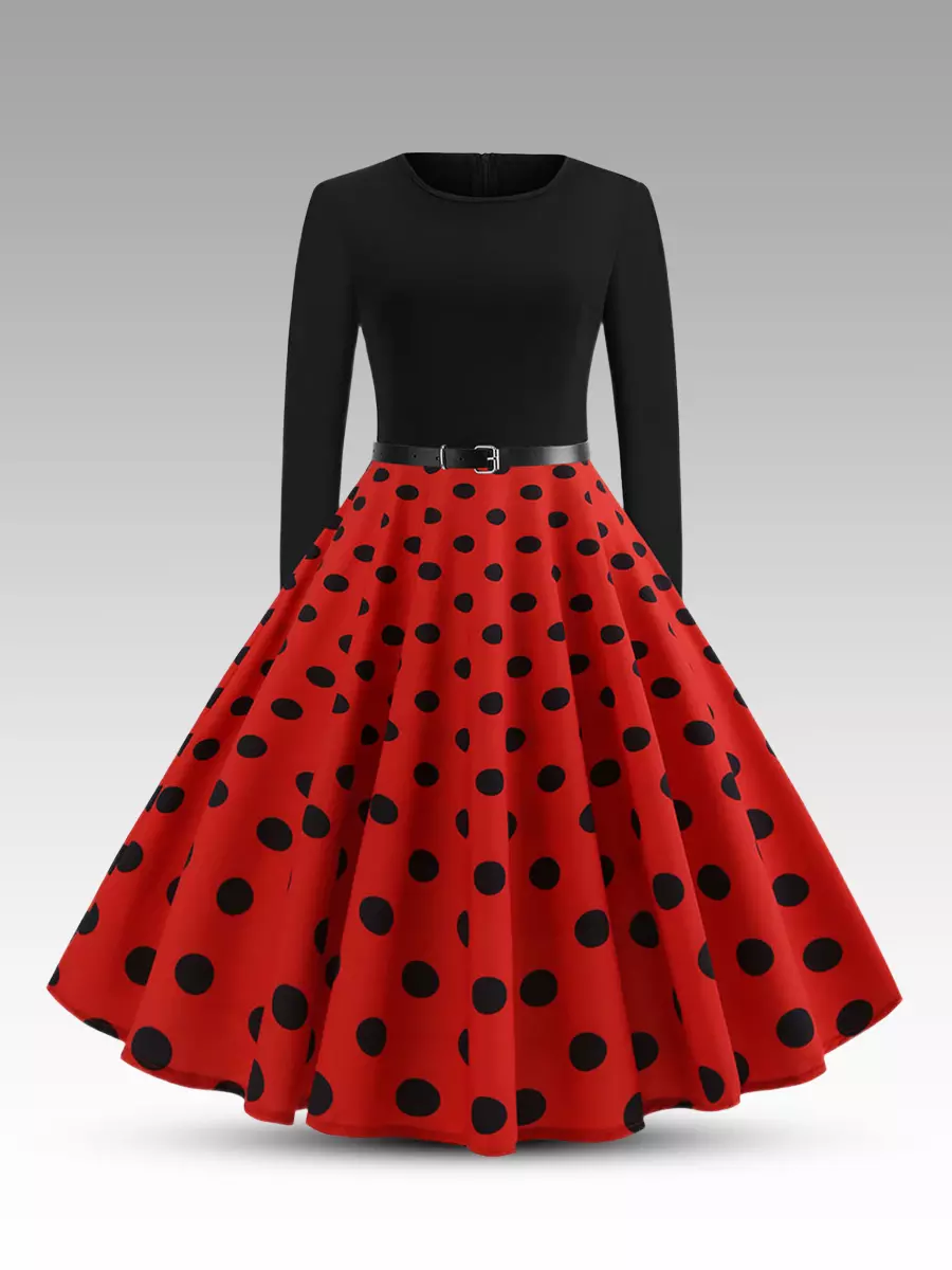 retro glamour dresses Relive the Golden Era with These 25 Glam Dress Ideas Bust 46 (117 cm) Vintage Inspired Red Polka Dot