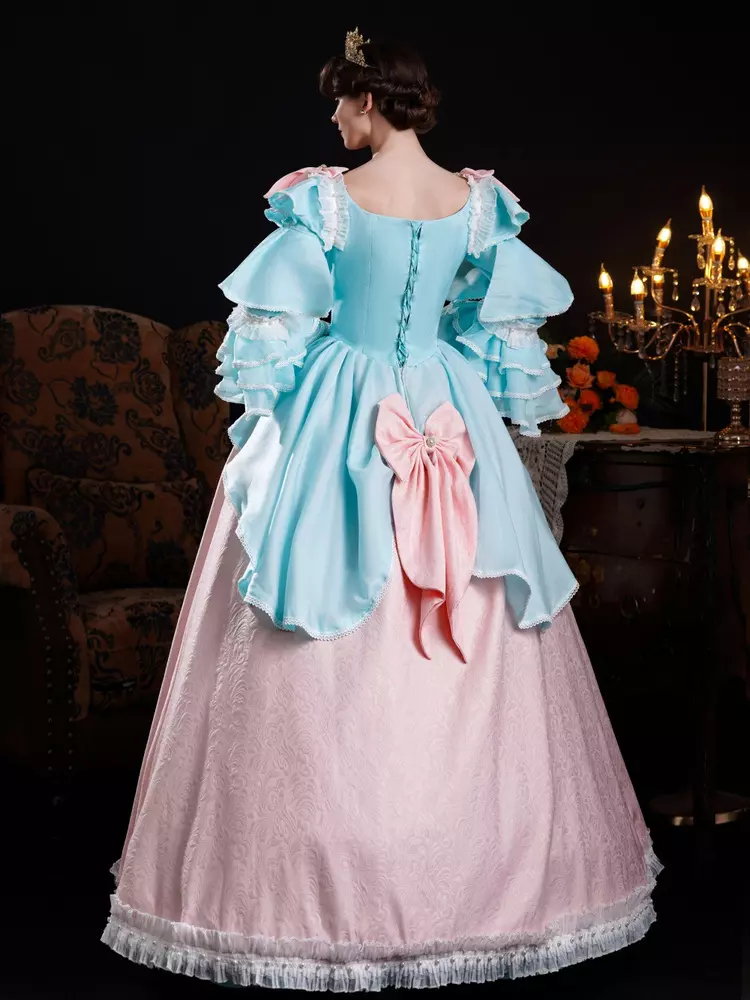 Rococo Baroque Marie Antoinette Vintage Dress Victorian Ball Gown Polyester  Long Sleeves Lolita Dresses - Lolitashow.com