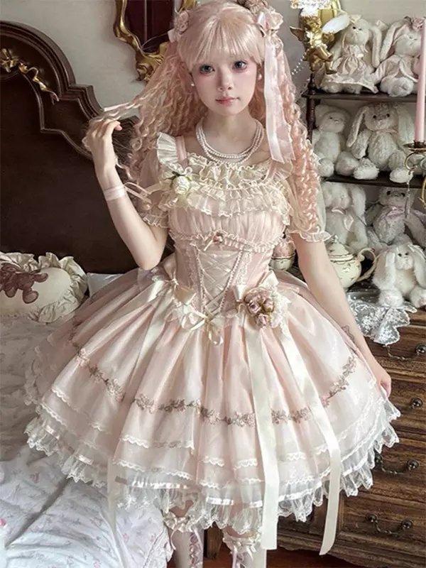 Fairy Lolita Dresses Sweet Lolita Cake Puff Dress Cute Ballet Inspired Mini  Skirt With Layered Tulle Kawaii Princess Party Dress