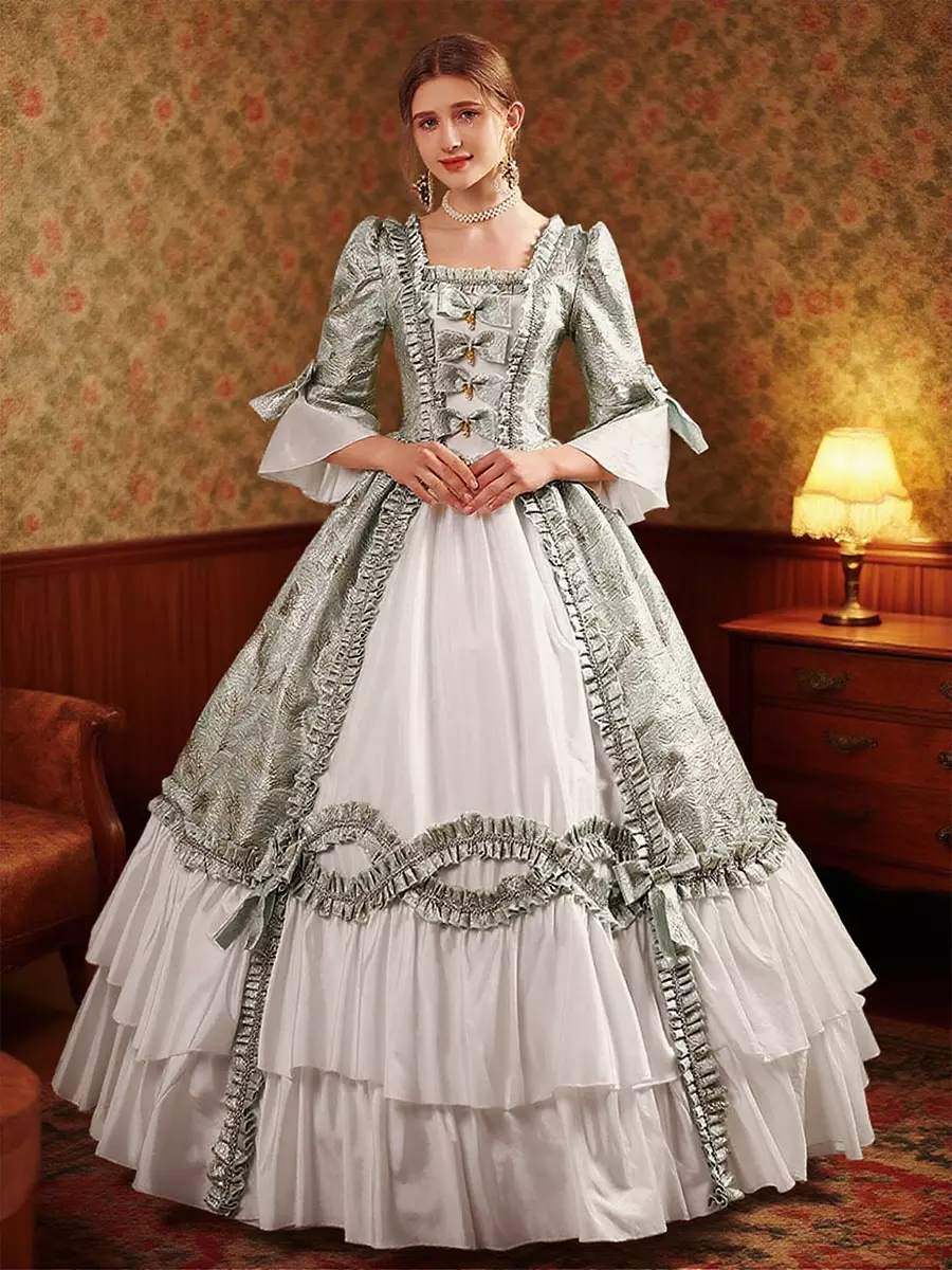 vintage inspired white dress Off-white Downton Abbey with flutter sleeves LaVieDelight adorned with delicate floral cut Vintage Style Tea Length Wedding