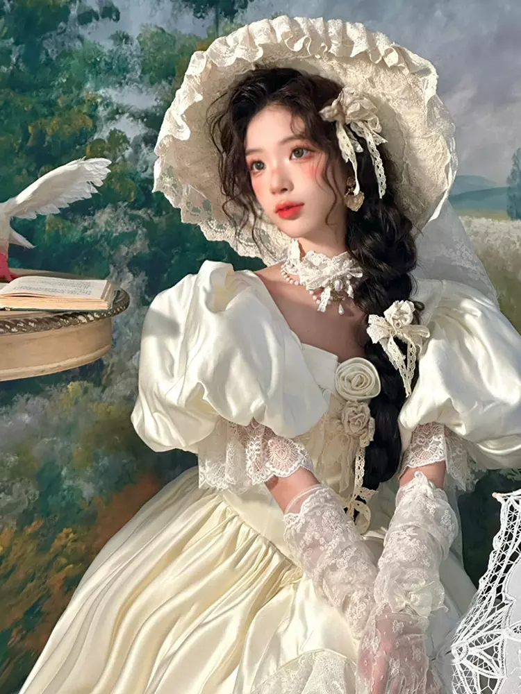 Blouse Victorienne Médiévale Pour Femme - Chemisier à Volants Médiéval - Dentelle - Style Gothique - Pour Fête - Manches Longues - Style Vintage