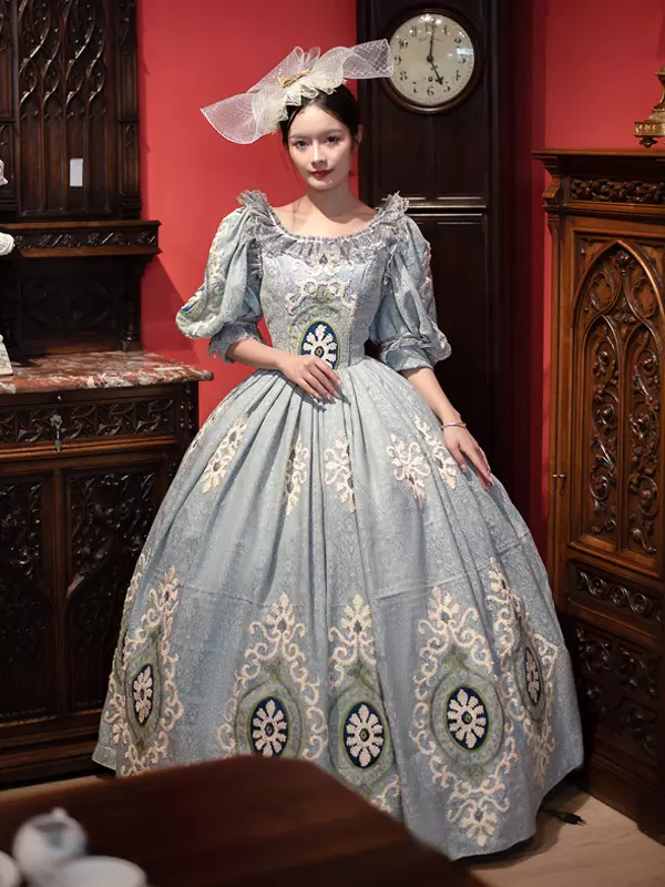 Victorian Women's Dress Polyester Vintage Inspired Clothing Puff Sleeve  Retro Cottagecore Medieval Dress - Lolitashow.com