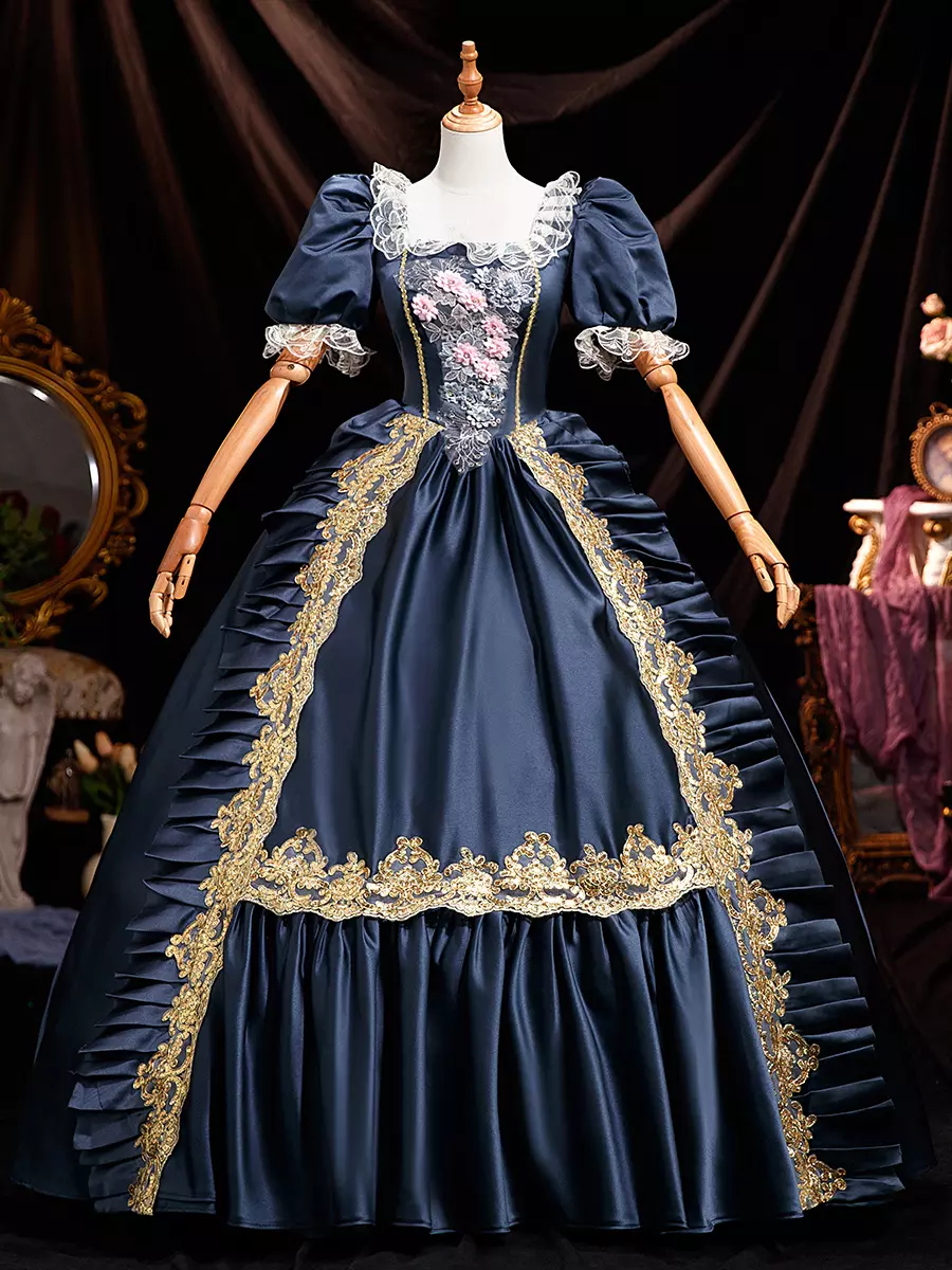 Robe Médiévale 2025 Pour Femme - Robe Rétro En Dentelle à Manches Trompette - Robe Longue