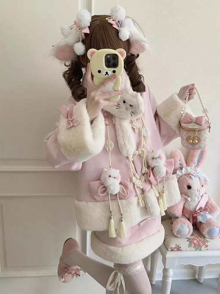 スイートスタイル ロリータ セット ピンク 長袖 アウター スカート 