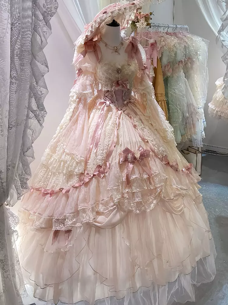 pink lace flare dress Lace Bust Fit and Flare Dress in Pink