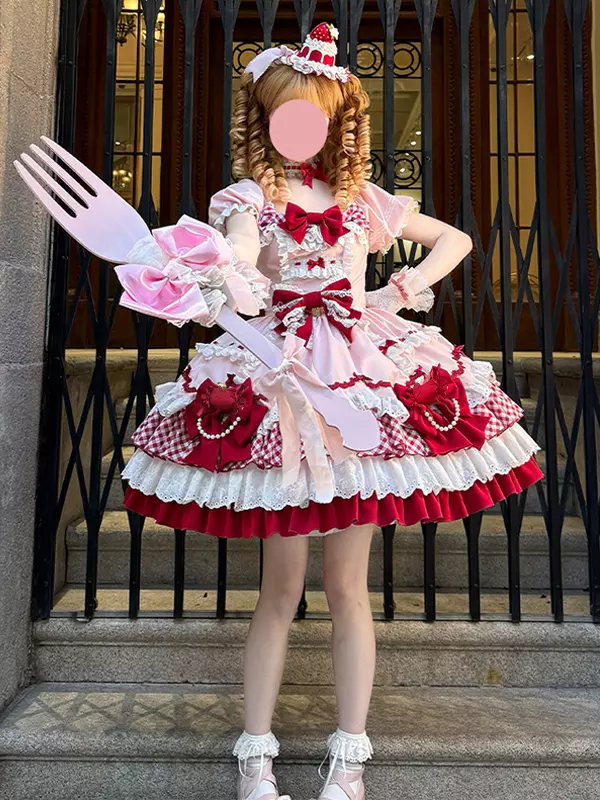 lolita dresses Pink / S