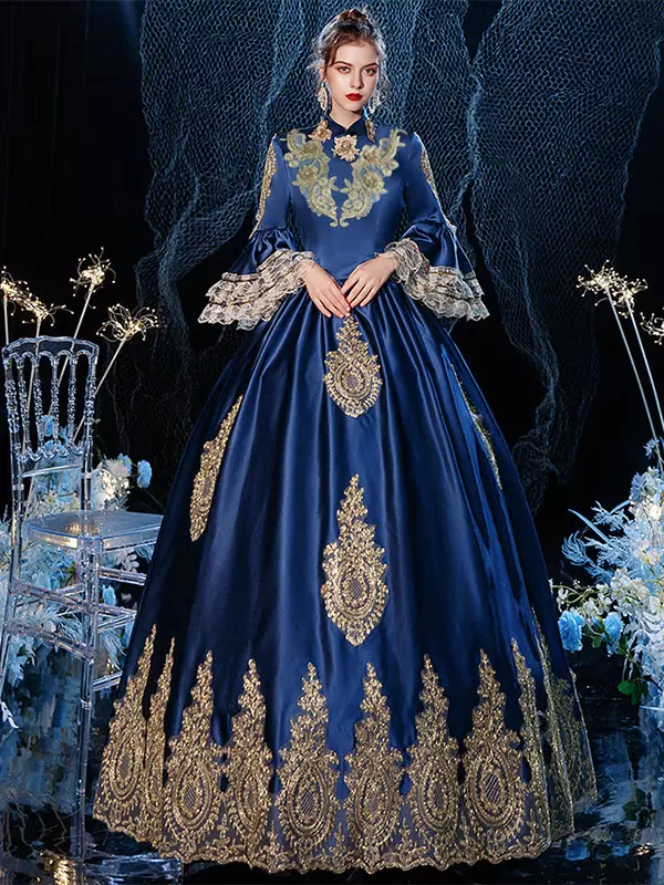 Mittelalter Kleid Damen Gothic - Viktorianisches Cosplay Kostüm