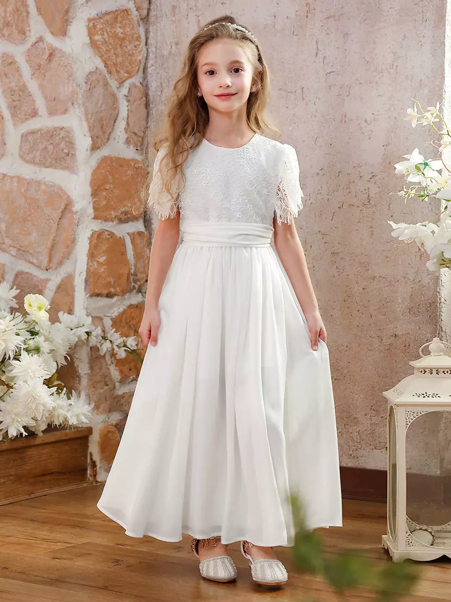 Le ragazze estive 2024 vestono abi lunghi per bambini da damigella d'onore per ragazze bambini abo da principessa abo da sposa per feste 3 10 14 anni Vestido  1501