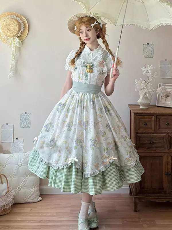 green country dress Lcziwo Western Dresses for Women Cowgirl Vintage Tassel V-Neck Long Sleeve Sundress Bohemian Floral Country Concert Midi Dress Green,S