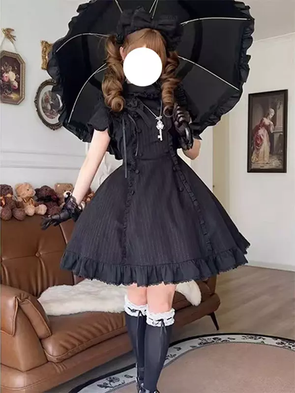 black pinstripe dress MACloth Women Two Piece Prom Dress High Neck Chiffon Long Formal Eveni