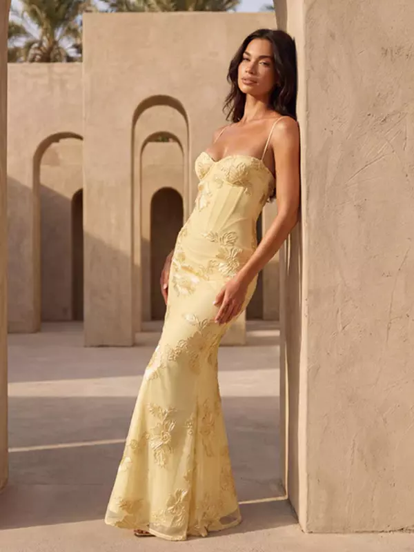 Prom Dress Mermaid Sweetheart Neck Sleeveless Lace-up Flowers Lace Formal  Party Dresses - Milanoo.com
