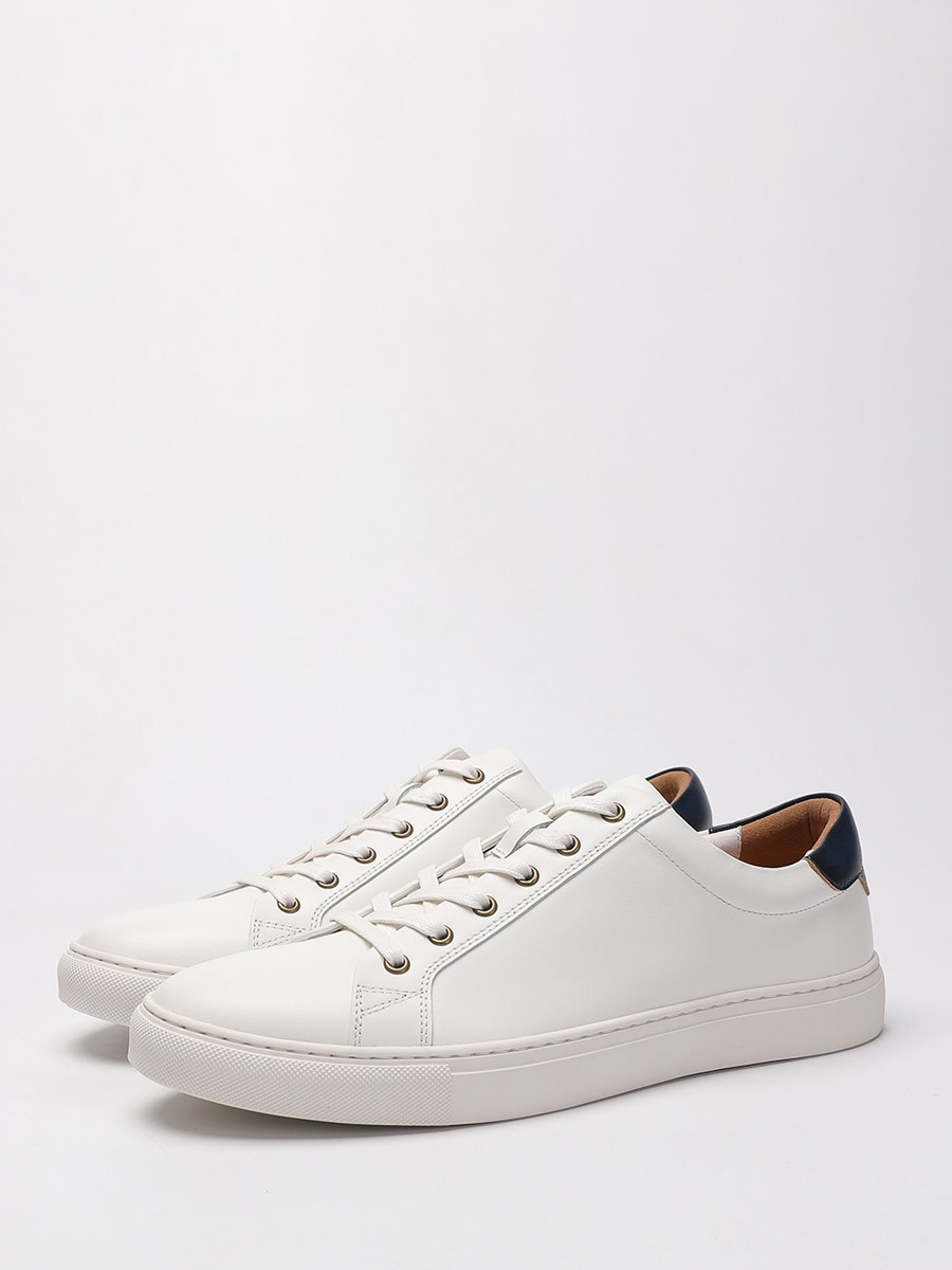Men's Casual Shoes Real Leather Round Toe Lace Up Skate Sneakers-image-1088110