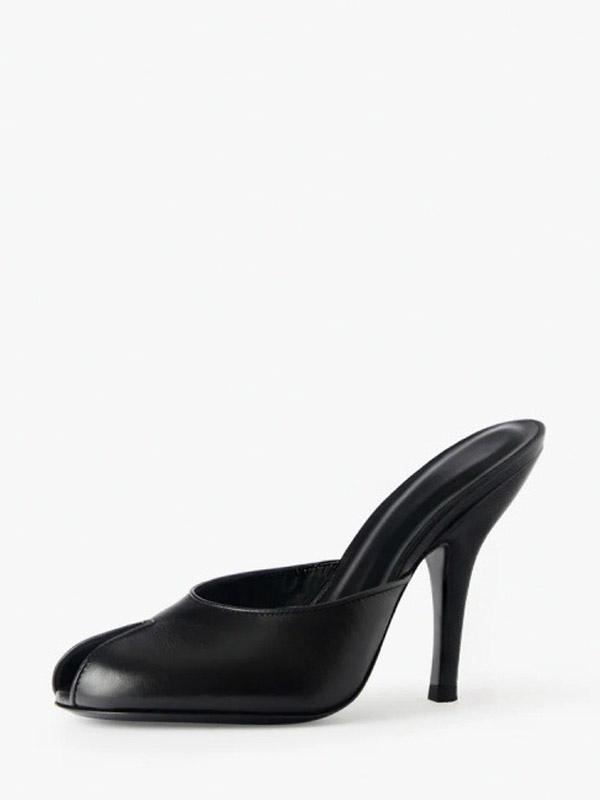 High Heel Mules Women's Peep Toe Stiletto Heel Backless Pumps-image-1089786