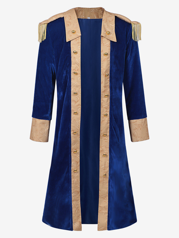 Costume de George Washington manteau de velours militaire colonial homme guerre d'indépendance américaine