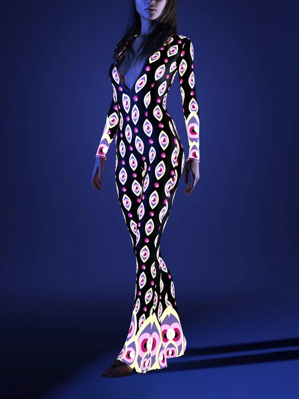 Colorful Printed Bodysuit With High Elasticity Halloween Cosplay Costume Polyester Halloween Catsuits & Zentai-image-1090852