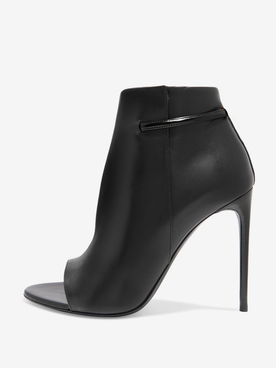 Bottines à talons hauts Bottines à talons aiguilles à bout ouvert