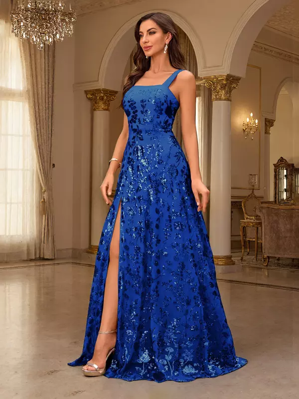 sequin wedding guest dress Champagne Mermaid Gown with Sheer Puff Sleeves - Glamorous Evening A blend of sophistication and glamour Sparkly Blush Sheath Corset Sequin
