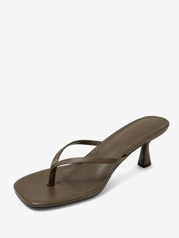 Sandales tongs à petits talons pour femmes