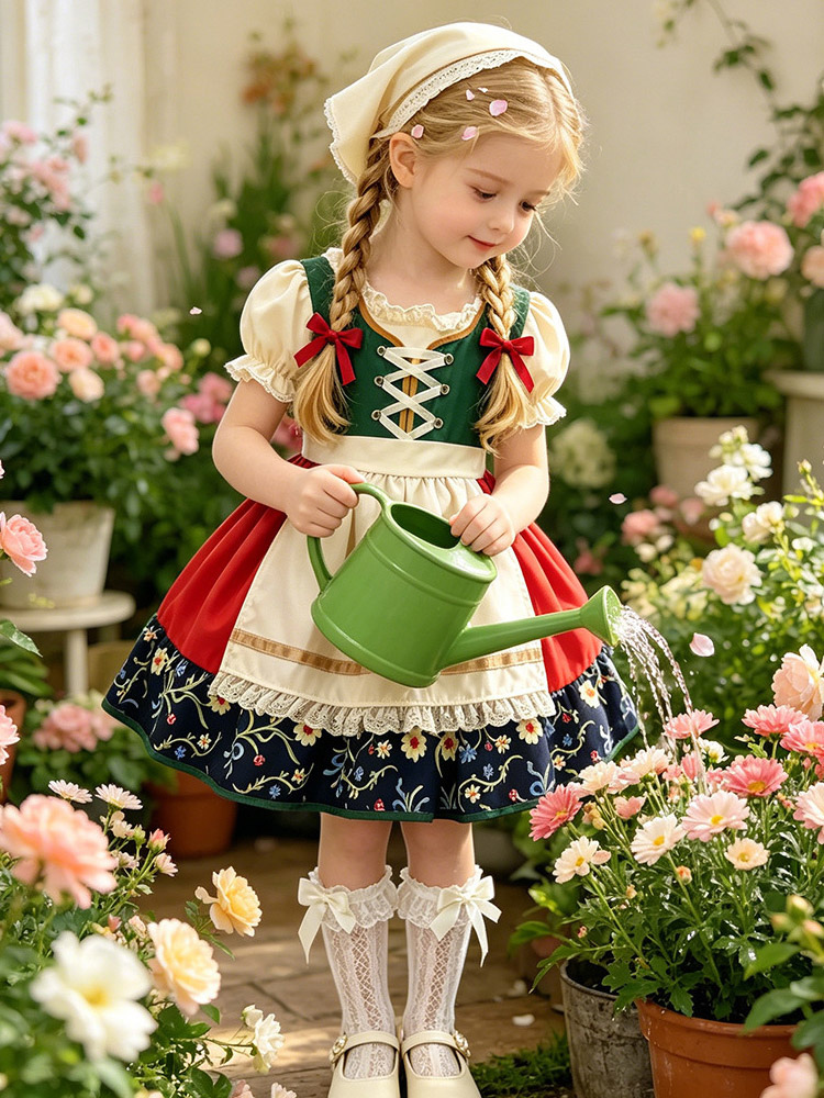 Ensemble de costume dirndl bavarois pour filles idéal pour l'Oktoberfest.