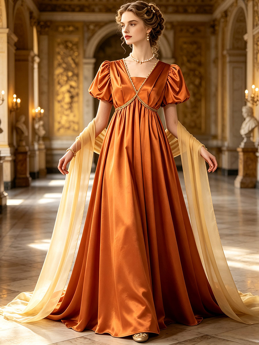 Robe Régence pour femme style Empire robe victorienne des années 1800 costume d'Halloween