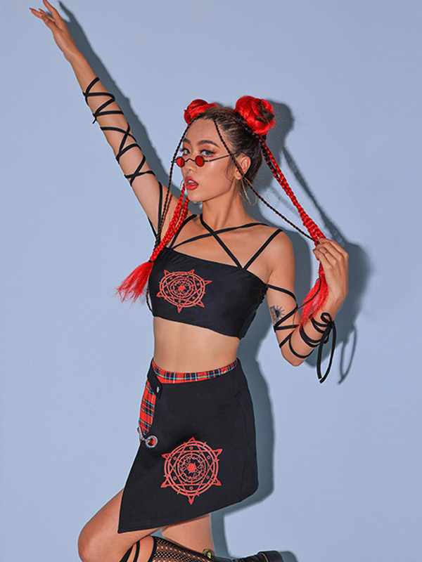 Robe de danse jazz pour femme short jupe haut vêtements de danse costumes
