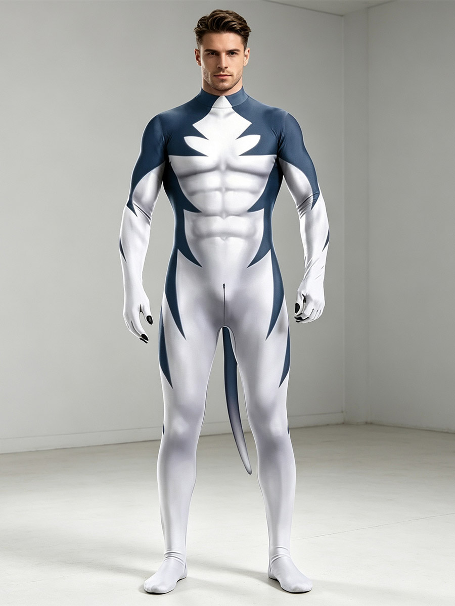 Combinaison moulante moulante pour homme style zentai idéale pour Halloween et le cosplay animal.