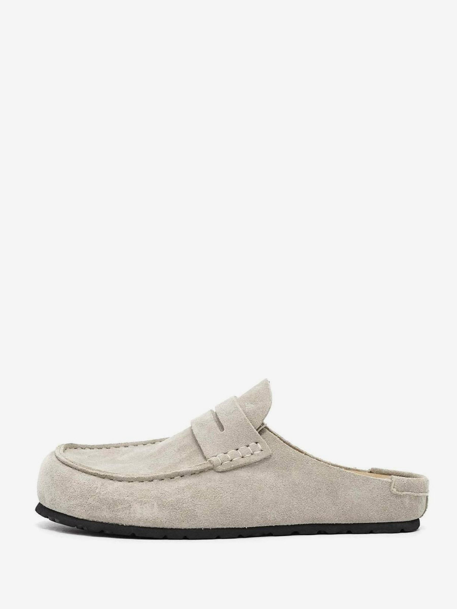 mules décontractées pour hommes bout rond sans talon mocassins penny