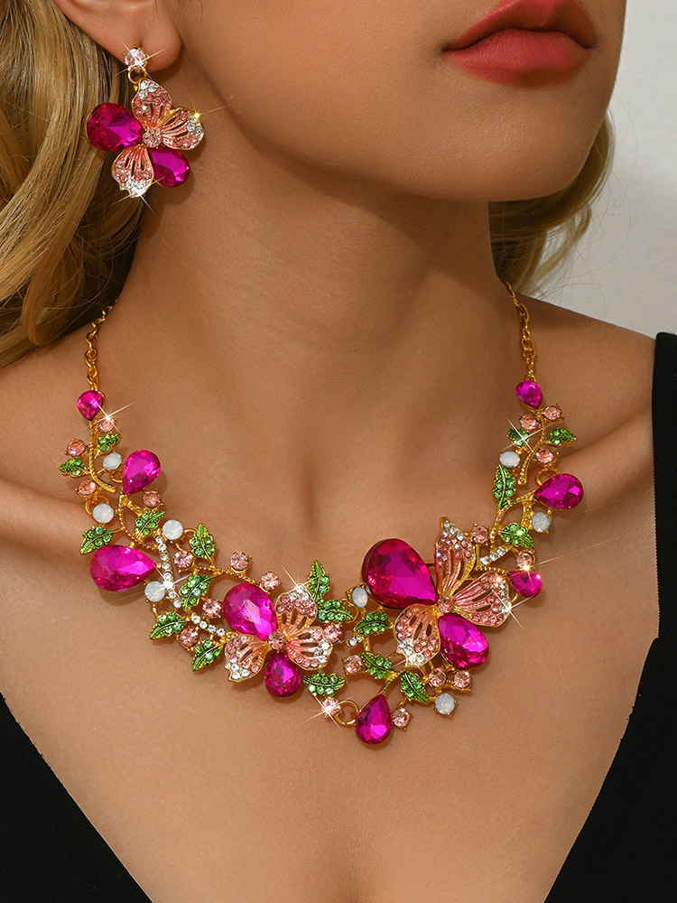 Ensemble de bijoux de mariage pour la mariée en métal chic