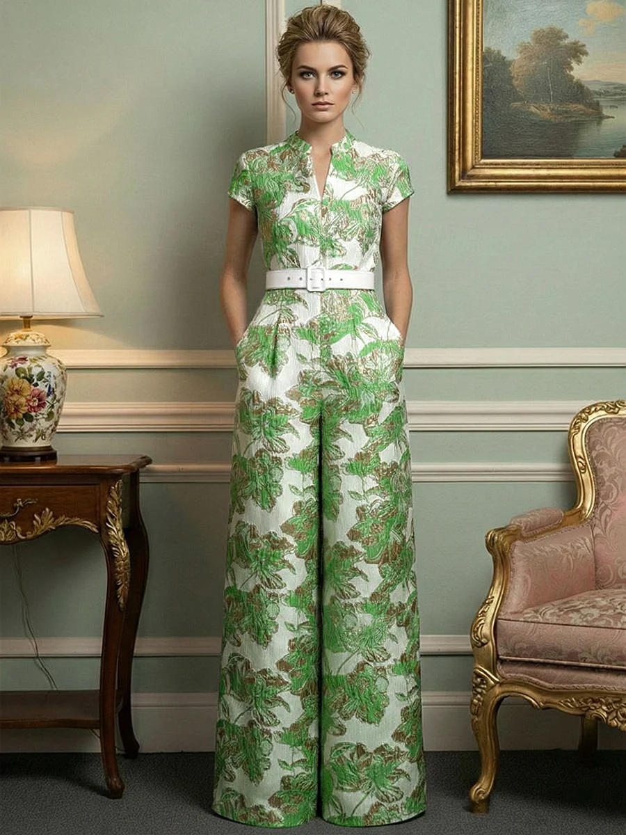 Robe de soirée pour la mère de la mariée combinaison à manches courtes et col en V robe longue pour invitée de mariage