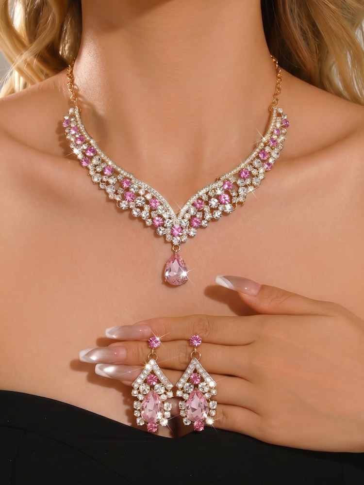 Ensemble de bijoux pour mariée charmant métal